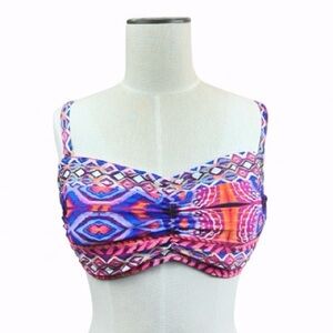 La Blanca DElux Bandeau Multi-Color Bikini Top with Adjustable Removable Straps